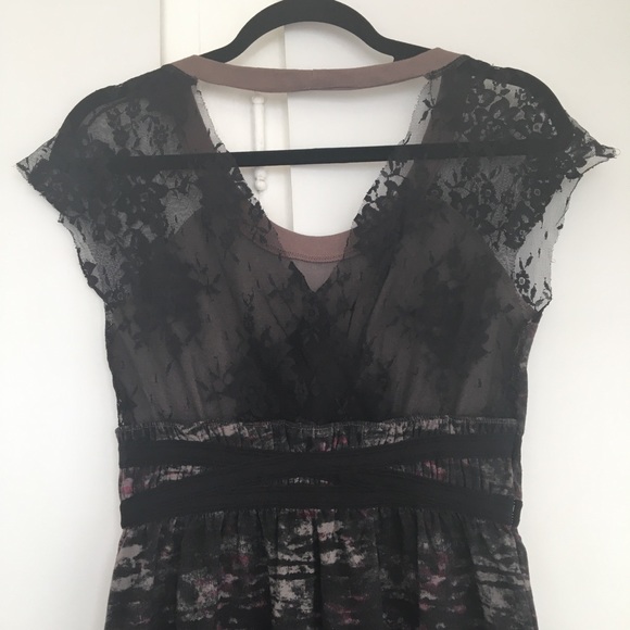 Free People black, gray & dark pink dress. Small - Picture 15 of 16